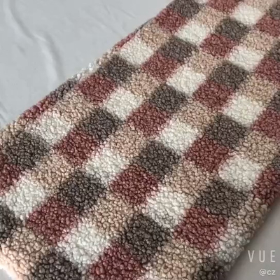 Sherpa imprimé par plaid tondent le tissu 300gsm pour le sac à main de Hometextile de tapisserie d'ameublement
