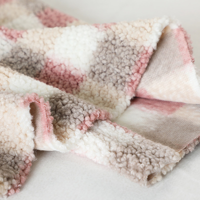 Sherpa imprimé par plaid tondent le tissu 300gsm pour le sac à main de Hometextile de tapisserie d'ameublement