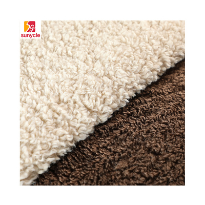 Le Faux Sherpa de couleur solide tondent le manteau extérieur de Teddy Bear 300gsm de tissu chaud