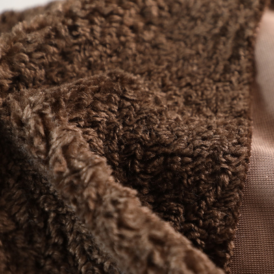 Le Faux Sherpa de couleur solide tondent le manteau extérieur de Teddy Bear 300gsm de tissu chaud