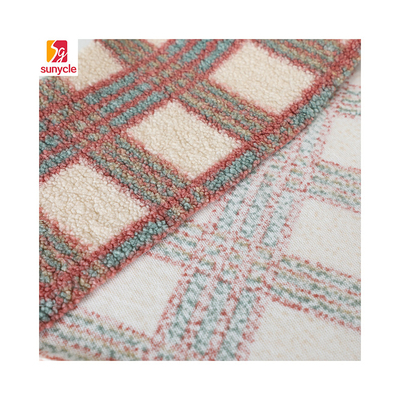 polyester 100% simple de tissu de Brown Sherpa du côté 188F pour le pull de textile de maison de Pillowslip