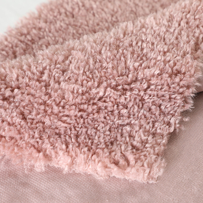Tissu 390gsm 188F 58" 60" de Teddy Bear Curly Sherpa Fleece