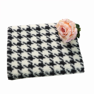 Sherpa modelé imprimé tondent le tissu 300gsm 150D pour des couvertures