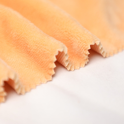 Peluche simple orange solide de short de Shu Velveteen Fabric 150gsm de côté pour Pillowslip Sofa Cover