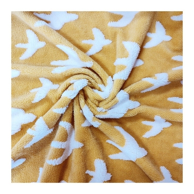 Jacquard Shu Velveteen Fabric 300gsm pour le tissu 100% d'ouatine de peluche de polyester de Sofa Cover de manteau
