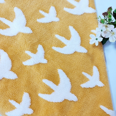Jacquard Shu Velveteen Fabric 300gsm pour le tissu 100% d'ouatine de peluche de polyester de Sofa Cover de manteau