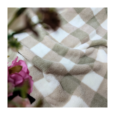 Polyester 100% de Shu Velveteen Fabric imprimé par plaid 280gsm