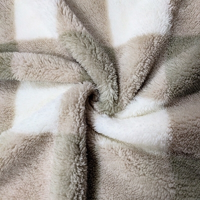 Polyester 100% de Shu Velveteen Fabric imprimé par plaid 280gsm