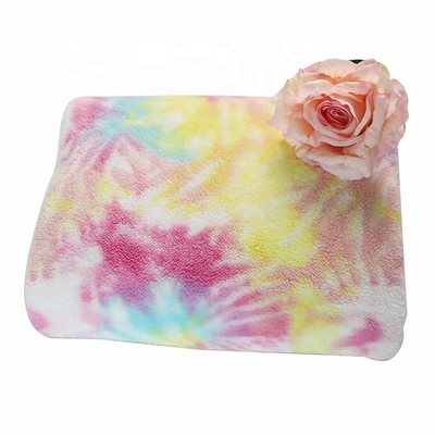 Tissu mou 240gsm 150D de Sherpa de vêtement d'arc-en-ciel teint par lien