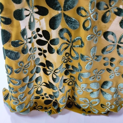Tissu coréen 140gsm de velours de modèle de fleur pour l'écharpe de l'usage de femmes