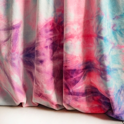 Le lien a teint le tissu 220gsm 58&quot; 60&quot; de polyester de la robe 100 de la Corée