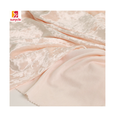 Tissu rose 150D 288F 240gsm de velours de polyester de Spandex