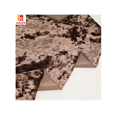 260gsm a écrasé le polyester 100% du tissu de tapisserie d'ameublement de velours 75D 72F
