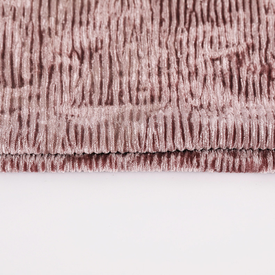 Le tissu coréen de velours plissé par pli solide a tricoté 260gsm