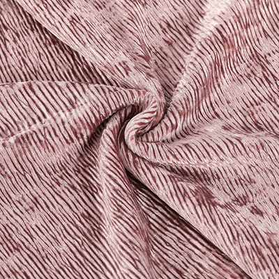 Le tissu coréen de velours plissé par pli solide a tricoté 260gsm