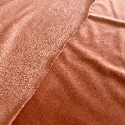 Tissu mou superbe Coral Red Double Side de couleur solide de polyester de Spandex