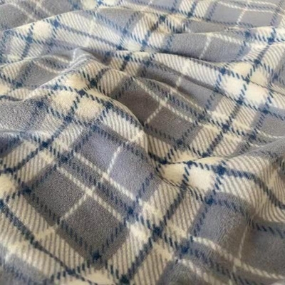 Le polyester le plaid que classique a imprimé le tissu mou superbe pour des chaussures vêtx Pillowslip