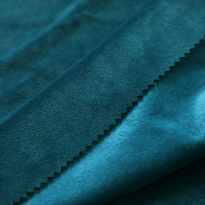 Plaine 100% molle superbe de polyester de tissu de peluche de bleu d'indigo