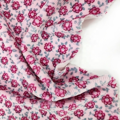 Polyester 100% du tissu 310gsm de velours de velours de jacquard imprimé par fleur