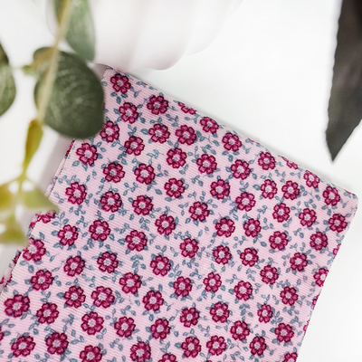 Polyester 100% du tissu 310gsm de velours de velours de jacquard imprimé par fleur