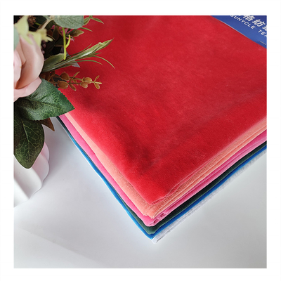 plaine 32S 100D du tissu CVC80 CVC20 de velours du velours 240gsm