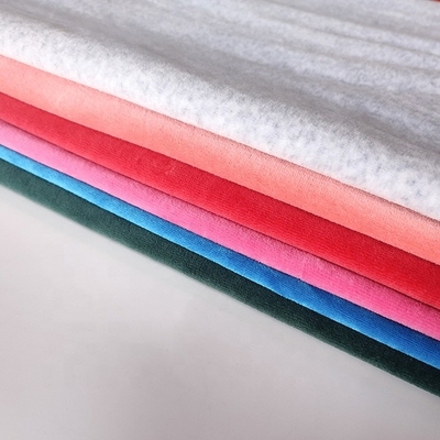 plaine 32S 100D du tissu CVC80 CVC20 de velours du velours 240gsm
