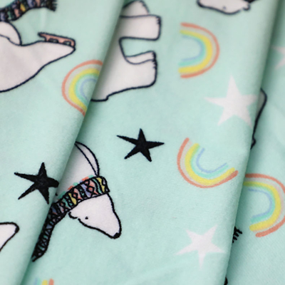 Polyester du tissu 150gsm de velours de velours imprimé par bande dessinée