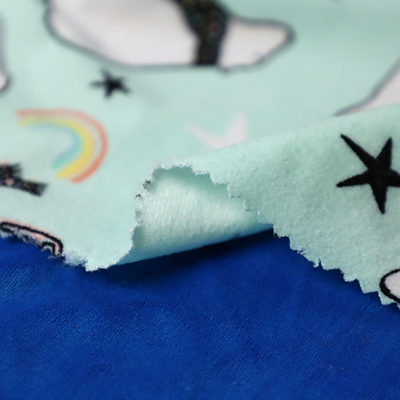 Polyester du tissu 150gsm de velours de velours imprimé par bande dessinée