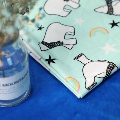 Polyester du tissu 150gsm de velours de velours imprimé par bande dessinée
