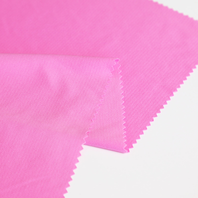 Le T-shirt simple tricotent la plaine rose du tissu de coton 100gsm