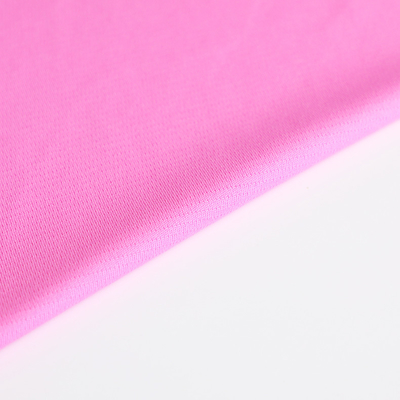Le T-shirt simple tricotent la plaine rose du tissu de coton 100gsm