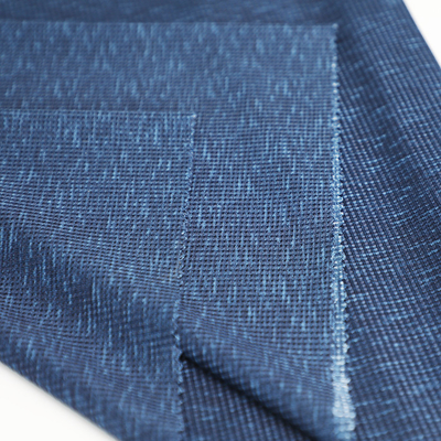 La gaufre simple de Spandex de tissu de débardeur de polyester cationique bleu tricotent