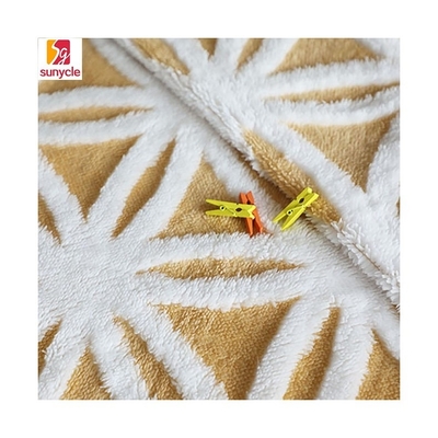 Jacquard de tournesol Shu Velveteen Fabric 280gsm pour la couverture à la maison Pillowslip de textile