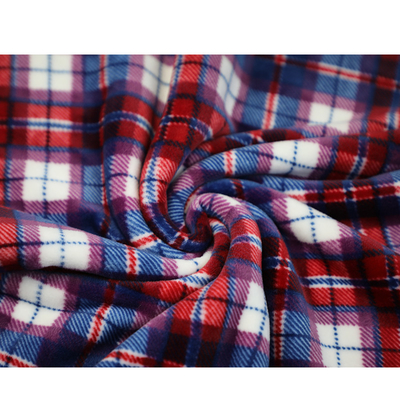 Tissu micro de l'ouatine 280gsm imprimé par plaid pour l'écharpe de vêtement