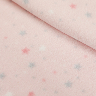 100% polyester pinceau le tissu de polyester a imprimé bilatéral