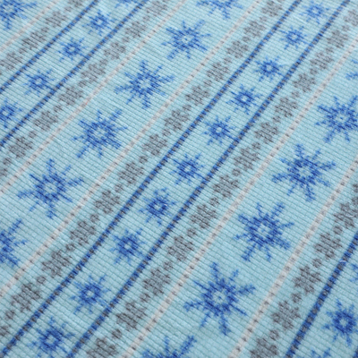 Jacquard imprimé par côté micro du tissu un d'ouatine de modèle de flocon de neige