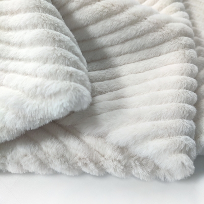 Lapin de relief par tissu solide concis de fourrure de Faux de Sherpa pour Sofa Cover